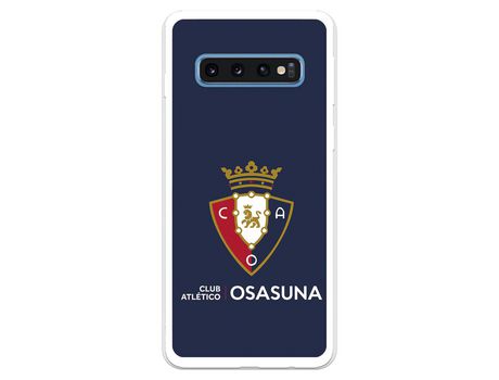 Funda para Samsung Galaxy S10 Plus del Osasuna Escudo Fondo azul - Licencia Oficial CA Osasuna