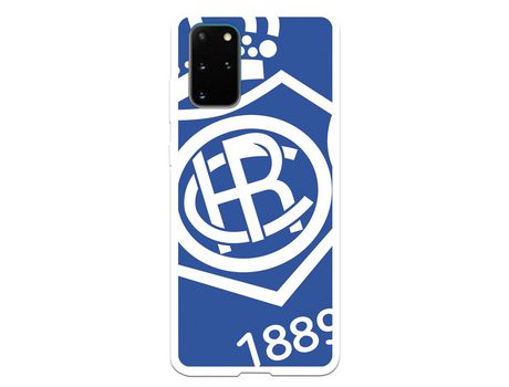 Funda para Samsung Galaxy S20 Plus del Recre Escudo Fondo azul - Licencia Oficial Real Club Recreativo de Huelva