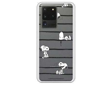 Funda para Samsung Galaxy S20 Ultra Oficial de Peanuts Snoopy rayas - Snoopy