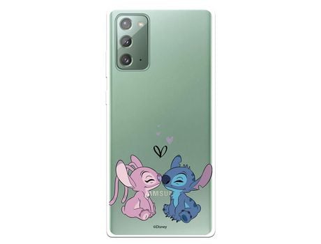 Funda para Samsung Galaxy Note20 Oficial de Disney Angel & Stitch Beso - Lilo & Stitch