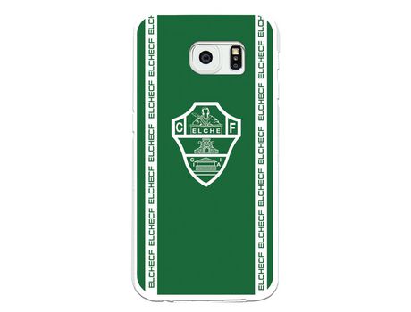 Funda para Samsung Galaxy S6 Edge del Elche CF Escudo Fondo Verde - Licencia Oficial Elche CF