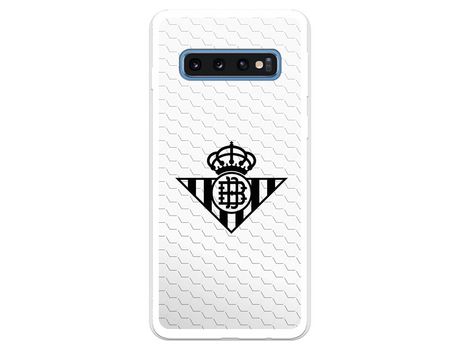 Funda para Samsung Galaxy S10 Plus del Betis Escudo Negro Fondo Red - Licencia Oficial