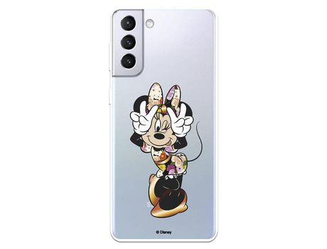 Funda para Samsung Galaxy S21 Plus Oficial de Disney Minnie Posando - Clásicos Disney