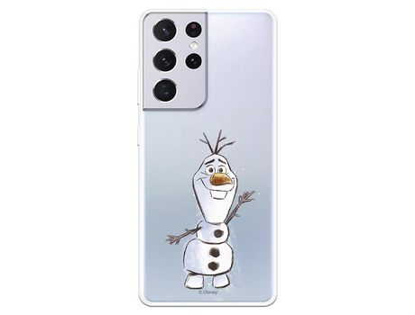 Funda para Samsung Galaxy S21 Ultra Oficial de Disney Olaf Transparente - Frozen