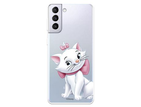 Funda para Samsung Galaxy S21 Plus Oficial de Disney Marie Silueta - Los Aristogatos