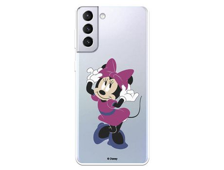 Funda para Samsung Galaxy S21 Plus Oficial de Disney Minnie Rosa - Clásicos Disney