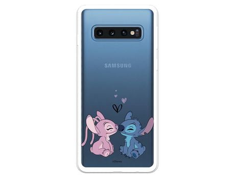 Funda para Samsung Galaxy S10 Plus Oficial de Disney Angel & Stitch Beso - Lilo & Stitch