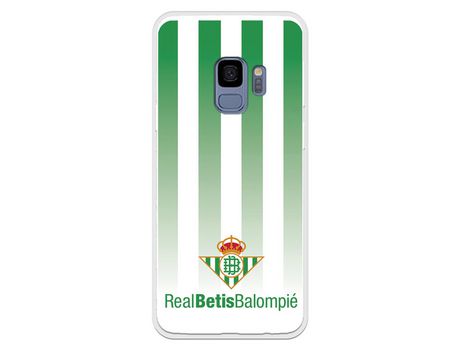 Funda para Samsung Galaxy S9 del Betis Fondo Rayas Verdiblancas - Licencia Oficial