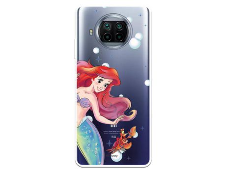 Funda para Xiaomi Mi 10T Lite Oficial de Disney Ariel y Sebastián Burbujas - La Sirenita