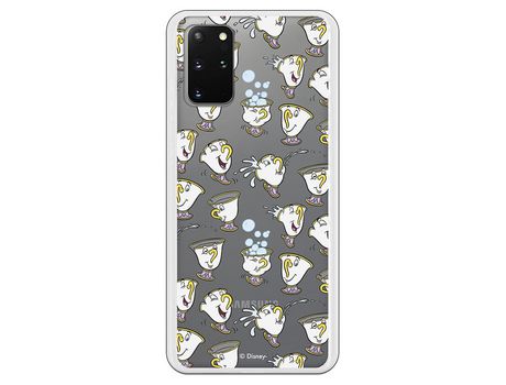 Funda para Samsung Galaxy S20 Plus Oficial da Disney Chip Potts Siluetas La Bella y la Bestia