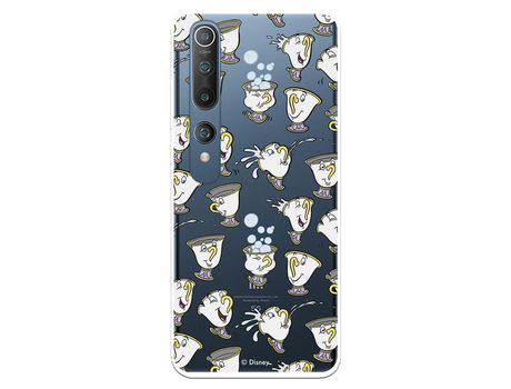 Funda para Xiaomi Mi 10 Oficial da Disney Chip Potts Siluetas La Bella y la Bestia