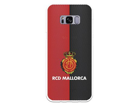 Funda para Samsung Galaxy S8 Plus del Mallorca RCD Mallorca Diagonales Transparente - Licencia Oficial RCD Mallorca