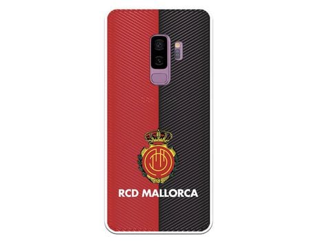 Funda para Samsung Galaxy S9 Plus del Mallorca RCD Mallorca Diagonales Transparente - Licencia Oficial RCD Mallorca