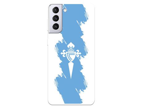 Funda para Samsung Galaxy S21 Plus del Celta Escudo Trazo azul - Licencia Oficial RC Celta