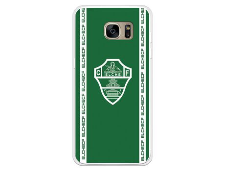 Funda para Samsung Galaxy S7 Edge del Elche CF Escudo Fondo Verde - Licencia Oficial Elche CF