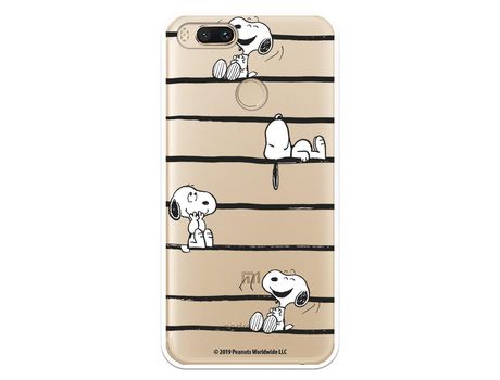Funda para Xiaomi Mi A1 Oficial de Peanuts Snoopy rayas - Snoopy