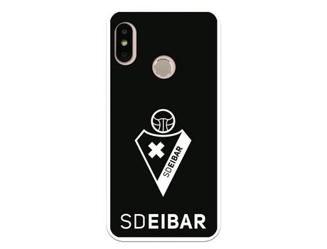 Funda para Xiaomi Mi A2 Lite del Eibar Escudo Fondo Negro - Licencia Oficial SD Eibar
