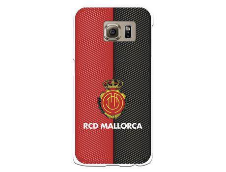 Funda para Samsung Galaxy S6 del Mallorca RCD Mallorca Diagonales Transparente - Licencia Oficial RCD Mallorca