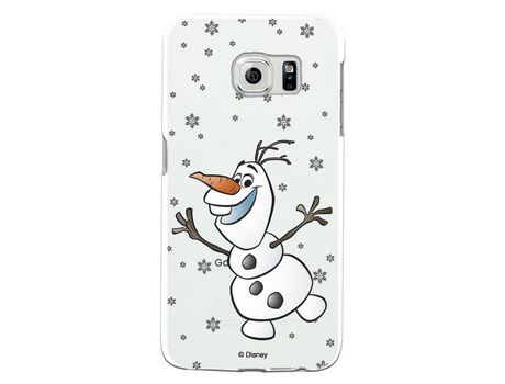 Funda para Samsung Galaxy S6 Edge Oficial de Disney Olaf Transparente - Frozen