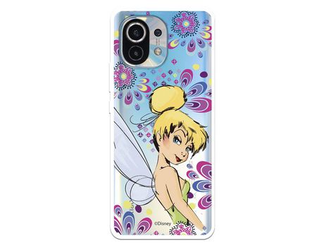 Funda para Xiaomi Mi 11 Oficial de Disney Campanilla Flores - Peter Pan