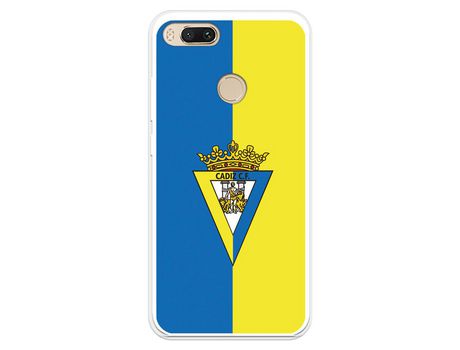 Funda para Xiaomi Mi A1 del Cádiz Escudo Fondo Bicolor - Licencia Oficial