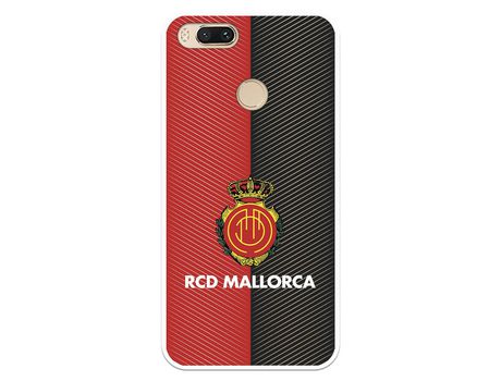 Funda para Xiaomi Mi A1 del Mallorca RCD Mallorca Diagonales Transparente - Licencia Oficial RCD Mallorca