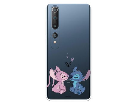 Funda para Xiaomi Mi 10 Oficial de Disney Angel & Stitch Beso - Lilo & Stitch