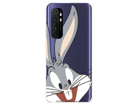Funda para Xiaomi Mi Note 10 Lite Oficial de Warner Bros Bugs Bunny Silueta Transparente - Looney Tunes