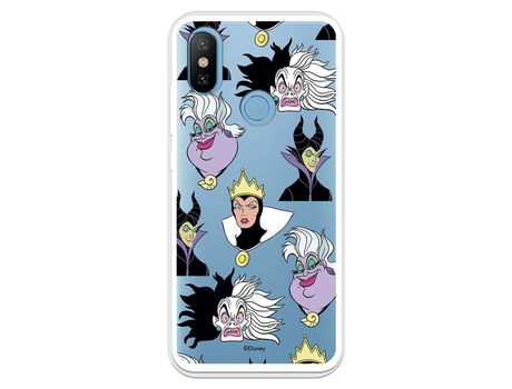 Funda para Xiaomi MI A2 Oficial de Disney Villanas Patrón