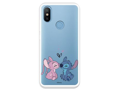 Funda para Xiaomi MI A2 Oficial de Disney Angel & Stitch Beso - Lilo & Stitch