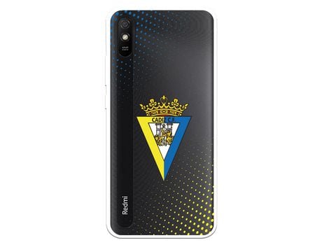 Funda para Xiaomi Redmi 9AT del Cádiz Escudo Transparente - Licencia Oficial