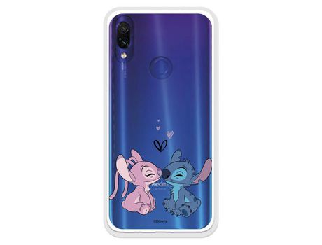 Funda para Xiaomi Redmi 7 Oficial de Disney Angel & Stitch Beso - Lilo & Stitch