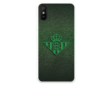 Funda para Xiaomi Redmi 9AT del Betis Escudo Verde Fondo trama - Licencia Oficial