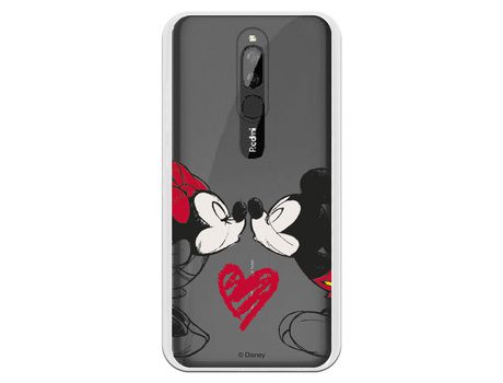 Funda para Xiaomi Redmi 8 Oficial de Disney Mickey y Minnie Beso - Clásicos Disney