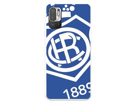 Funda para Xiaomi Redmi Note 10 5G del Recre Escudo Fondo azul - Licencia Oficial Real Club Recreativo de Huelva
