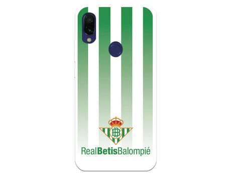 Funda para Xiaomi Redmi 7A del Betis Fondo Rayas Verdiblancas - Licencia Oficial