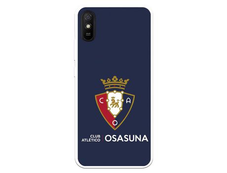 Funda para Xiaomi Redmi 9A del Osasuna Escudo Fondo azul - Licencia Oficial CA Osasuna