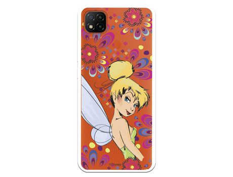 Funda para Xiaomi Redmi 9C Oficial de Disney Campanilla Flores - Peter Pan