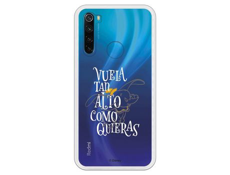 Funda para Xiaomi Redmi Note 8 Oficial de Disney Dumbo Vuela tan Alto - Dumbo