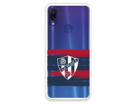 Funda para Xiaomi Redmi Note 7 Pro del Huesca Rayas Transparente - Licencia Oficial SD Huesca