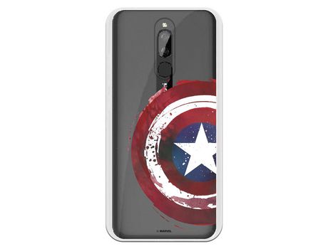 Funda para Xiaomi Redmi 8 Oficial de Marvel Capitan America Escudo Transparente