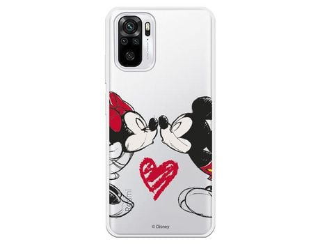 Funda para Xiaomi Redmi Note 10 Oficial de Disney Mickey y Minnie Beso - Clásicos Disney
