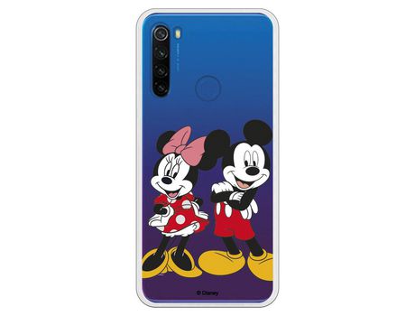 Funda para Xiaomi Redmi Note 8T Oficial de Disney Mickey y Minnie Posando - Clásicos Disney