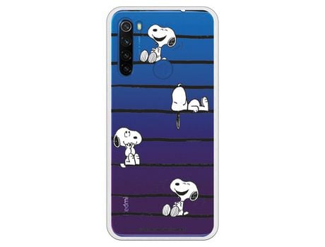Funda para Xiaomi Redmi Note 8T Oficial de Peanuts Snoopy rayas - Snoopy