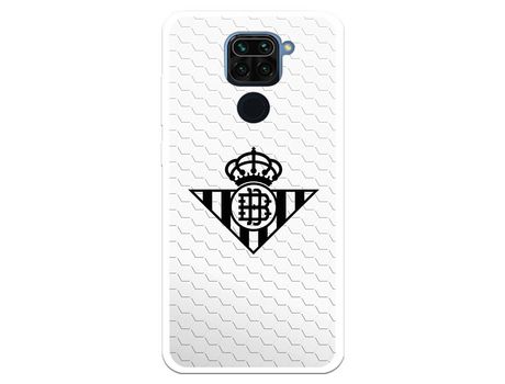 Funda para Xiaomi Redmi Note 9 del Betis Escudo Negro Fondo Red - Licencia Oficial