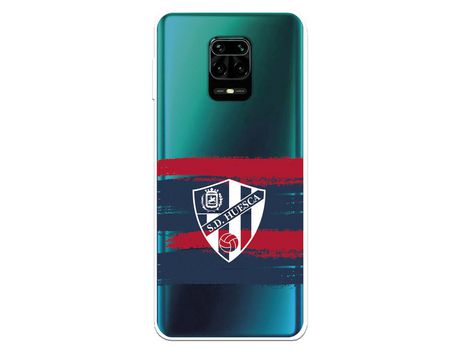 Funda para Xiaomi Redmi Note 9S del Huesca Rayas Transparente - Licencia Oficial SD Huesca