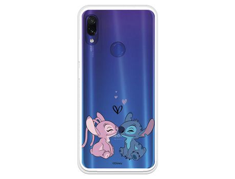 Funda para Xiaomi Redmi Note 7 Oficial de Disney Angel & Stitch Beso - Lilo & Stitch