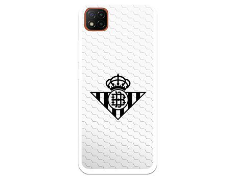 Funda para Xiaomi Redmi 9C del Betis Escudo Negro Fondo Red - Licencia Oficial
