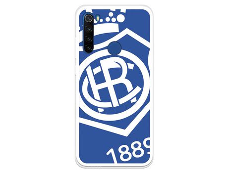 Funda para Xiaomi Redmi Note 8T del Recre Escudo Fondo azul - Licencia Oficial Real Club Recreativo de Huelva
