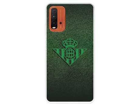 Funda para Xiaomi Redmi 9T del Betis Escudo Verde Fondo trama - Licencia Oficial